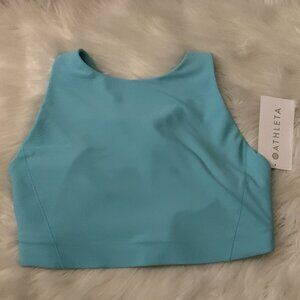 ATHLETA Flex Spacer Sports Bra in Blue Heron Sz LARGE (D-DD CUPS)